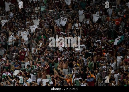 Rio De Janeiro, Brazil. 07th May, 2023. RJ - RIO DE JANEIRO - 05/06/2023 - BRAZILEIRO A 2023, FLUMINENSE X VASCO - Fluminense fans during a match against Vasco at the Maracana stadium for the BRAZILEIRO A 2023 championship. Photo: Thiago Ribeiro/AGIF/Sipa USA Credit: Sipa USA/Alamy Live News Stock Photo