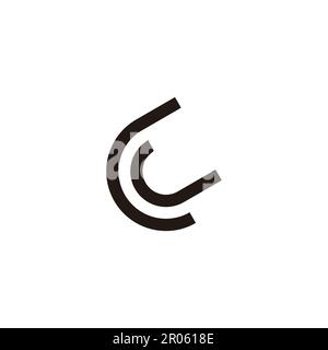 letter cj stripe motion line logo vector Stock Vector
