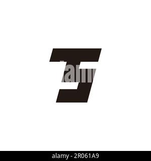 letter ts simple link geometric line logo vector Stock Vector