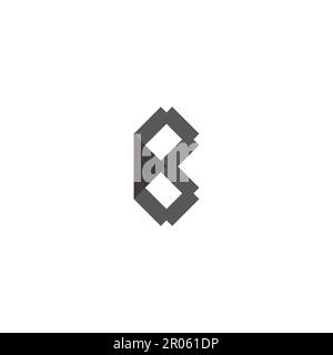 letter b triangle geometric pixel logo vector Stock Vector