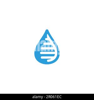 shine blue water liquid symbol logo vector Stock Vector