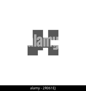 letter k pixels geometric logo vector Stock Vector