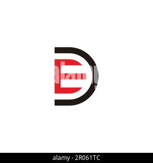 letter ed simple geometric colorful logo vector Stock Vector