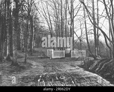 General view of the grave of Leo Tolstoy. Photo taken November 15, 1910. Stock Photo