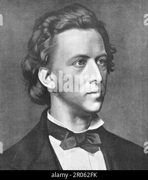 Portrait of Frederic Chopin. Stock Photo