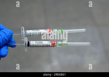 Cairo, Egypt, May 2 2023: Human anti-D (Rh) immunoglobulin Rhophylac 300 μg micrograms 1500 IU for IV or IM injection for prevention of Rh(D) immuniza Stock Photo