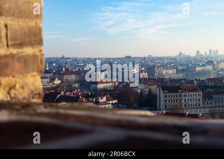 View of Prague from Prague Castle, Prague Czech Republic Stock Photo