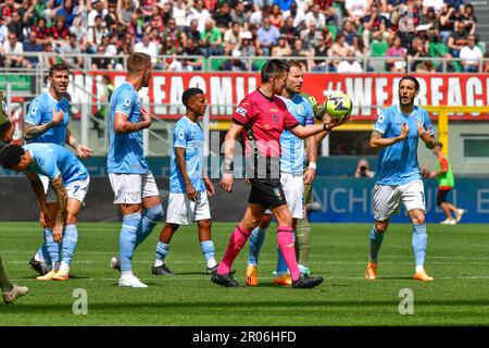 Milano, Italy. 06th May, 2023. Referee Antonio Rapuano seen in the Serie A match between AC Milan and Lazio at San Siro in Milano. (Photo Credit: Gonzales Photo/Alamy Live News Stock Photo