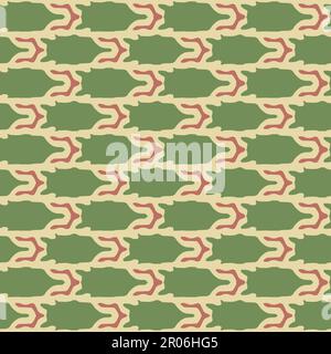 green brick wall tiles seamless vector pattern Stock Vector