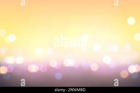 Abstract Sunset Soft Light Background with Bokeh, Vector eps 10 illustration bokeh particles, Background decoration Stock Vector