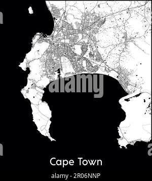 City Map Africa South Africa Cape Town vector illustration Stock Vector