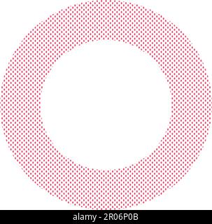 Minimalistic textured frame circle element. Editable vector template for card, invitation, social media post, poster, mobile app, web ad. Simple color Stock Vector