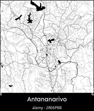 City Map Africa Madagascar Antananarivo vector illustration Stock Vector
