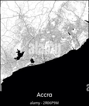 City Map Africa Ghana Accra vector illustration Stock Vector