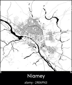 City Map Africa Niger Niamey vector illustration Stock Vector