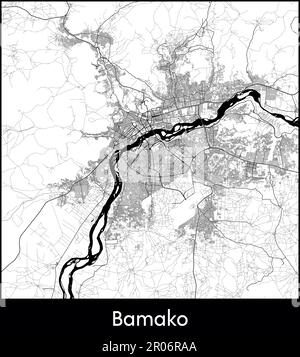 City Map Bamako Mali Africa vector illustration Stock Vector Image ...