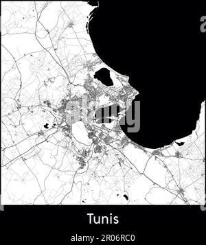 City Map Africa Tunisia Tunis vector illustration Stock Vector