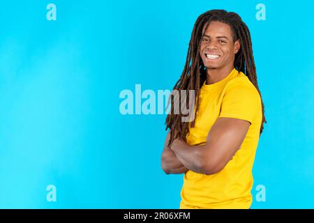 Happy latin man smiling at the camera Stock Photo