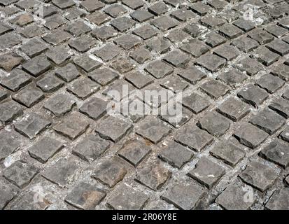 Volcanic stone slabs floor, for natural background. Stock Photo