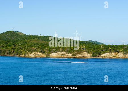 Windmills on Puerto Plata Dominican Republic Island Stock Photo