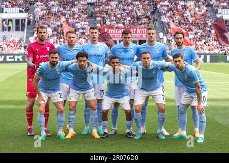 Sergej Milinkovic Savic L and Luis Alberto R celebrate Ciro