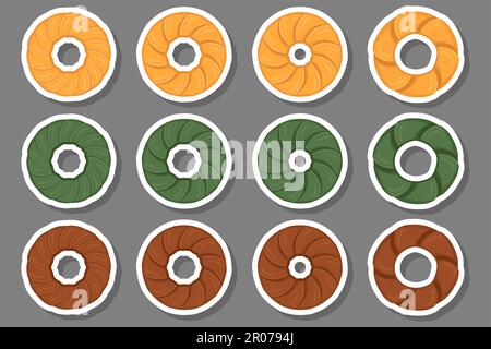 Big set homemade cookie different taste in pastry biscuit, large kit cookie consist of collectible natural tasty food biscuit it pastry accessory, fre Stock Vector