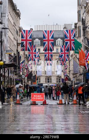 Closed road for the coronation of King Charles III for the safety