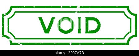 Grunge green void word rubber seal stamp on white background Stock Vector