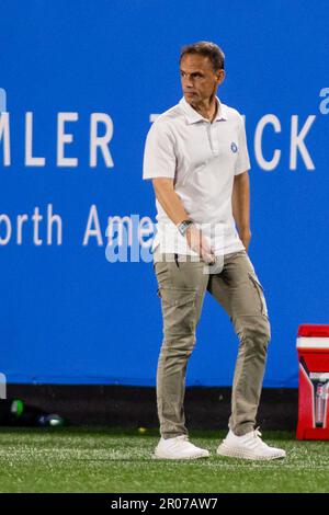 Charlotte, NC, USA. 6th May, 2023. Charlotte FC manager Christian Lattanzio in the Major League Soccer match up against the New York City at Bank of America Stadium in Charlotte, NC. (Scott KinserCal Sport Media). Credit: csm/Alamy Live News Stock Photo