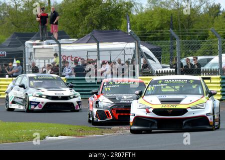 TCR Touring Car Championship Sunday 7th May 2023, Jac Constable gets first TCR UK win for Audi, Croft Darlington. Credit: Robert Chambers/Alamy Live News Stock Photo