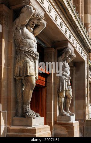 The Atlantid Entrance to James Sellars' St Andrew's Halls of 1877. Stock Photo