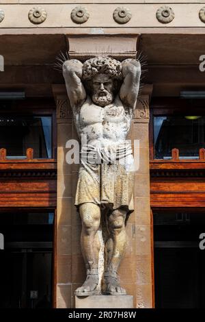 The Atlantid Entrance to James Sellars' St Andrew's Halls of 1877. Stock Photo