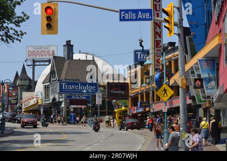 Falls Avenue, Niagara Falls, Ontario, Canada Stock Photo
