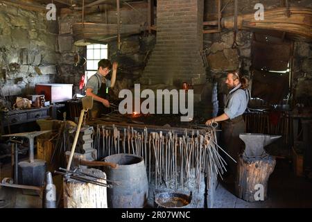 Blacksmith Shop, Museum Village, Old Sturbridge Village, Massachusetts, USA Stock Photo