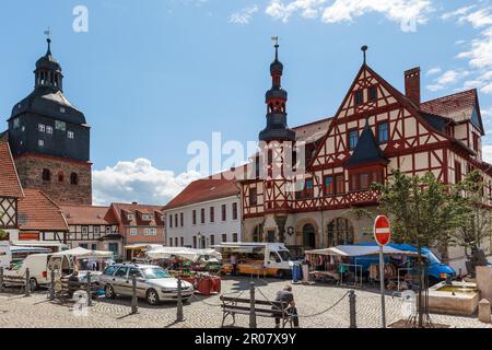 Harzgerode weekly market market Stock Photo