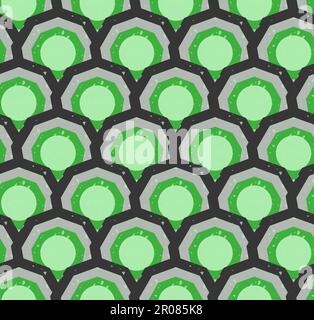 Grunge colorful abstract geometric seamless pattern. Vector Stock Vector