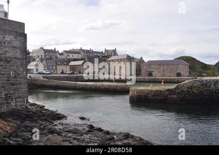 Part of the old harbour at Portsoy on the Aberdeenshire coast, Scotland. Stock Photo