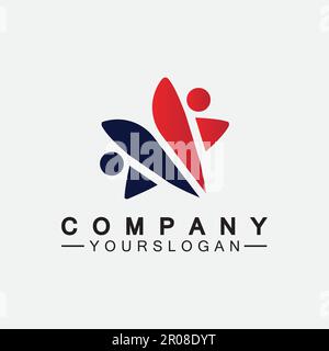 Star people success logo and symbol icon Template Stock Vector