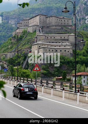 Fort of Bard (Forte di Bard) in the Aosta Valley, NW Italy Stock Photo