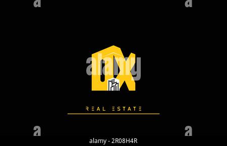 Real Estate letters Modern Creative logo OX , XO Stock Vector