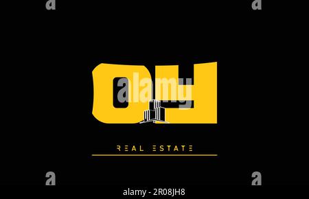 Real Estate letters Modern Creative logo OY , YO Stock Vector