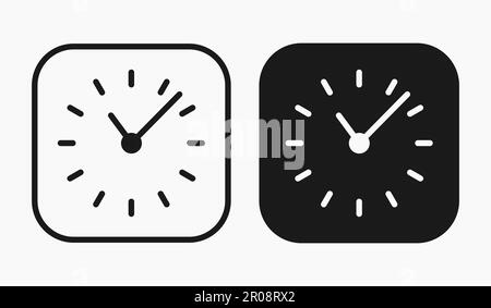 Stopwatch timer basic line shape icon vector flat illustration Stock Vector