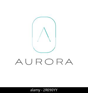 Aurora vector logo design. Letter A logotype. Initial modern logo