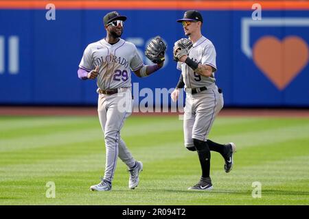 Washington Nationals first baseman Dominic Smith (22) in the fourth inning  of a baseball game Friday, April 7, 2023, in Denver. (AP Photo/David  Zalubowski Stock Photo - Alamy