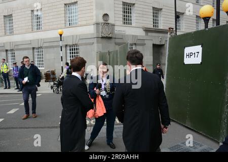 Ant & Dec arrive early for the coronation of King Charles III Stock Photo