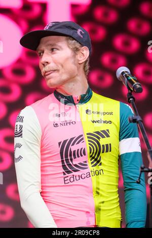 Magnus Cort of Denmark - EF Education Easypost seen during the 106th Giro d'Italia 2023. The open ceremony of the team presentation for 106th Giro d'Italia 2023, in Pescara - Italy Stock Photo