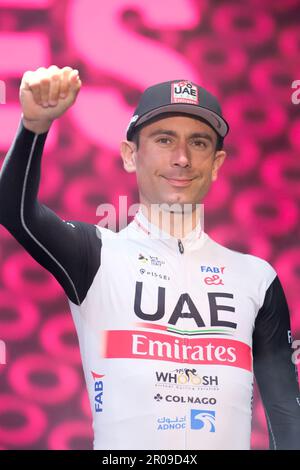 Diego Ulissi of Italy - UAE Team Emirates seen during the 106th Giro d'Italia 2023. The open ceremony of the team presentation for 106th Giro d'Italia 2023, in Pescara - Italy Stock Photo