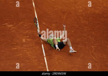 Madrid, Spain. 07th May, 2023. Carlos Alcaraz defeated Jan Lennard Struff (Ger) in the final at the Mutua Madrid Open 2023, Masters 1000 tennis tournament on May 7, 2023 at Caja Magica in Madrid, Spain - Photo: Antoine Couvercelle/DPPI/LiveMedia Credit: Independent Photo Agency/Alamy Live News Stock Photo