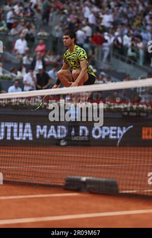 Madrid, Spain. 07th May, 2023. Carlos Alcaraz defeated Jan Lennard Struff (Ger) in the final at the Mutua Madrid Open 2023, Masters 1000 tennis tournament on May 7, 2023 at Caja Magica in Madrid, Spain - Photo: Antoine Couvercelle/DPPI/LiveMedia Credit: Independent Photo Agency/Alamy Live News Stock Photo