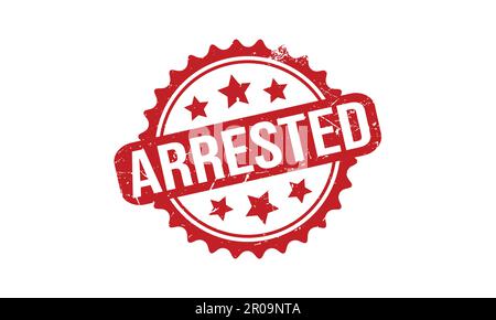 Arrested Rubber Grunge Stamp Seal Vector Illustration Stock Vector